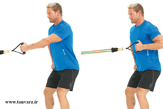 حرکت زیر بغل خم تک دست با استفاده از کش تمرینی یا کابل Cable or Band One-Arm Row